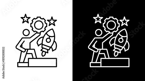 Skills  White Icon Set Design