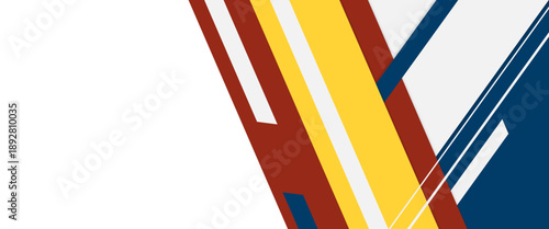 Vector modern futuristic material design red blue yellow background..