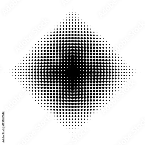 Diamond Shape Halftone Dot Pattern Effect