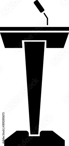 Microphone Audio Equipment Black Flat Style Vector Icon Sound Recording Symbol and Music Podcast Outline Graphic Group Featuring Mic, Headset and Earphone