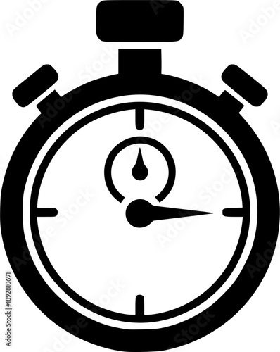 Stop watch icons. Vector graphic. Editable vector stroke. EPS 10.
