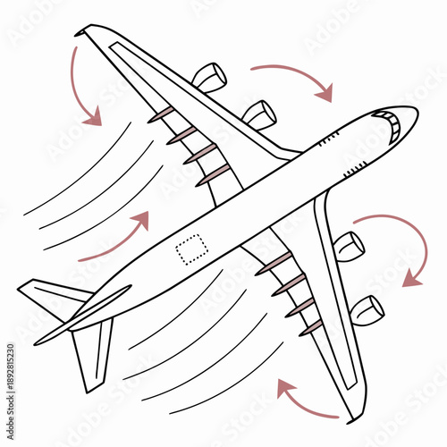 Airplane wing section demonstrating aerodynamic airflow