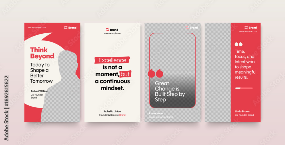 Fototapeta premium Quote Template for Customer Testimonials, Comments, Reviews & Ratings or Social Media Ad Creative Layouts