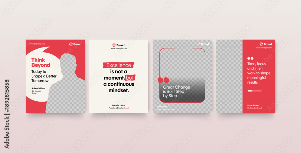 Fototapeta premium Quote Template for Customer Testimonials, Comments, Reviews & Ratings or Social Media Ad Creative Layouts