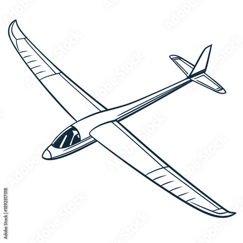 Wind energy plane with organic shape on white background