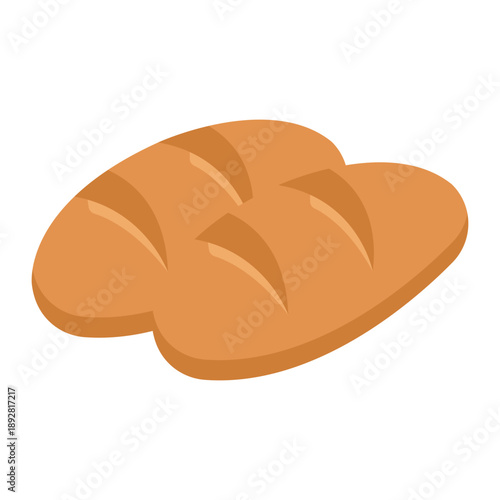 Freshly Baked Loaf: Close-up studio shot of freshly baked loaves, ideal for culinary presentations or food-related designs, showing deliciousness