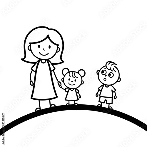 Family enjoying a beautiful day