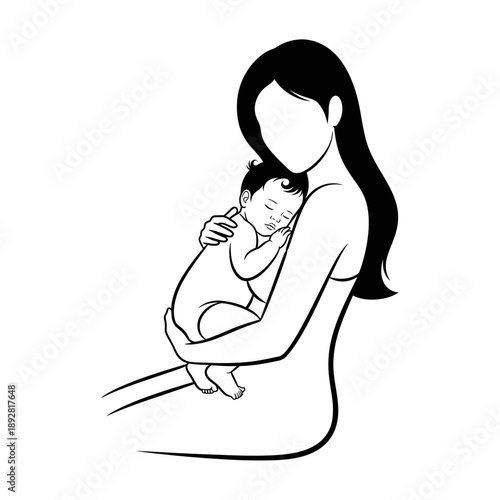 Motherly love: a tender moment with baby