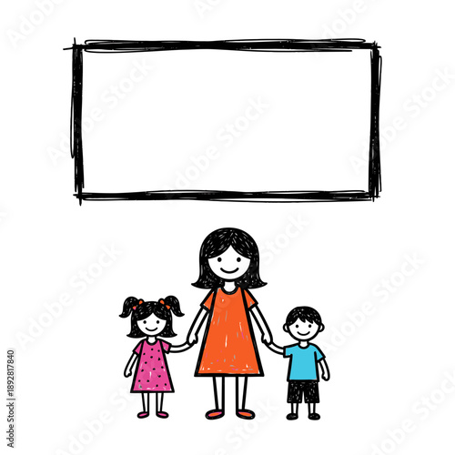 Family gathering illustration