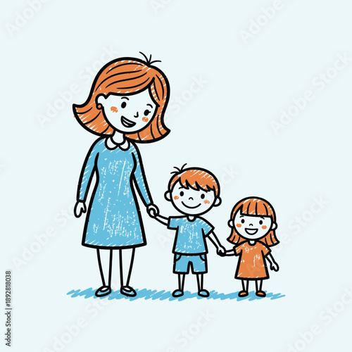 A family of three enjoying a day outdoors