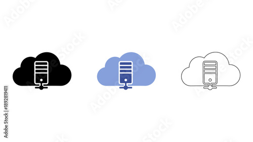 virtual private server hosting icon in the cloud computing environment