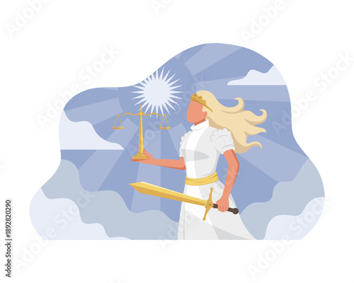 Lady Justice Symbol Illustration