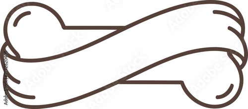 Outline bone icon for veterinarian or pet shop. Pet care concept. Vector symbol for logo, clinic, store, product