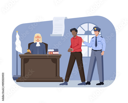 Law Enforcement Justice Illustration
