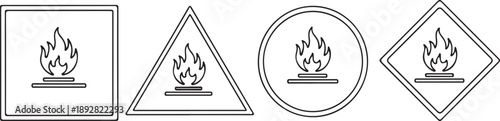 Fire Hazard Warning Symbols illustration b7ecd7549d53a02a68341a56009da857dr