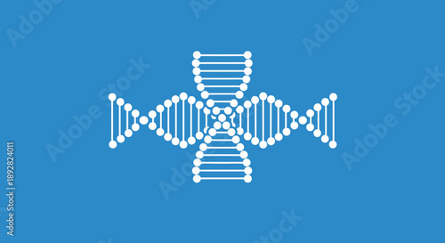 Abstract DNA Helix Structure Symbolizing Genetics and Science.