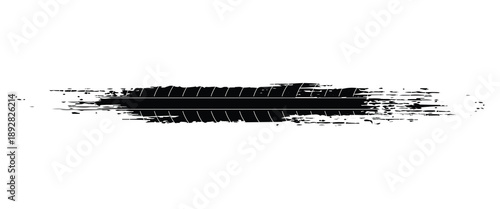 Tire tread marks, wheel textures, tire marks - car racing, motocross, drift, rally, off-road and others. Vector black isolated texture in grunge style with splashes.eps10