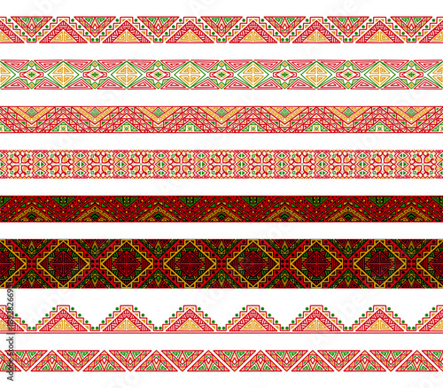 Hand drawn abstract borders pattern, ethnic background, aztec great for textiles, banners, wallpapers, wrapping