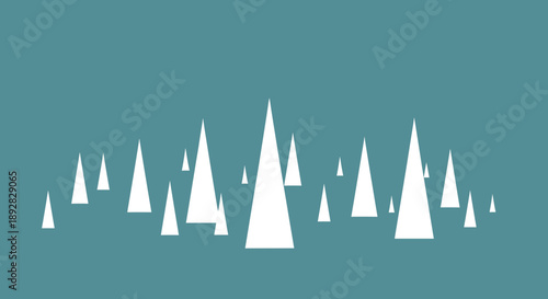 Abstract Geometric Forest of White Triangles.