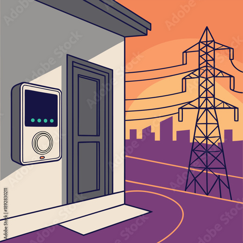 Smart home energy management system integrated with power grid infrastructure for efficient energy use