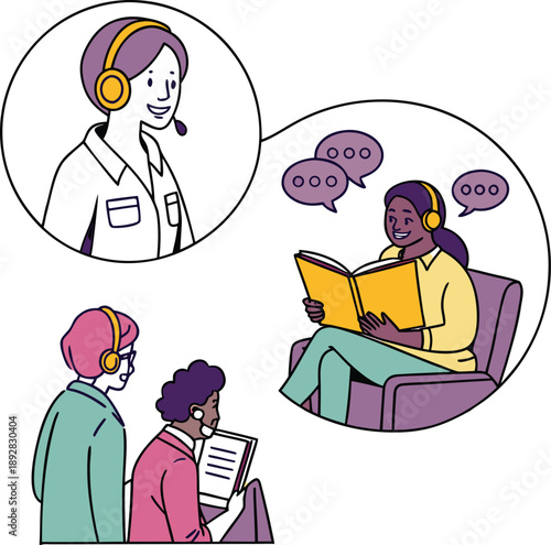 Customer support team providing assistance and guidance to clients in a friendly and approachable manner