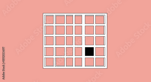 Abstract grid with one black square highlighted.