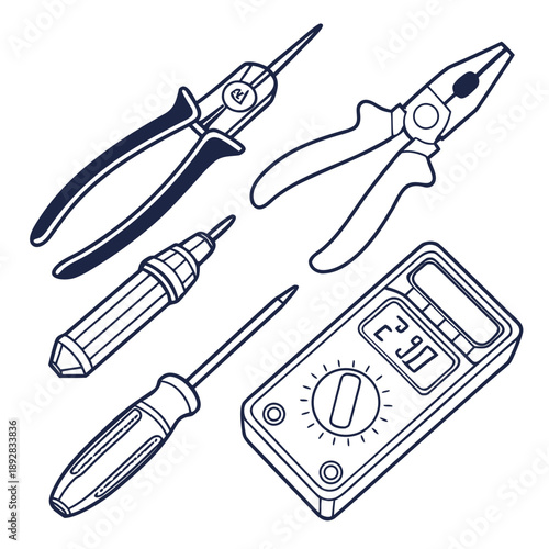 Essential electrical tools Vector