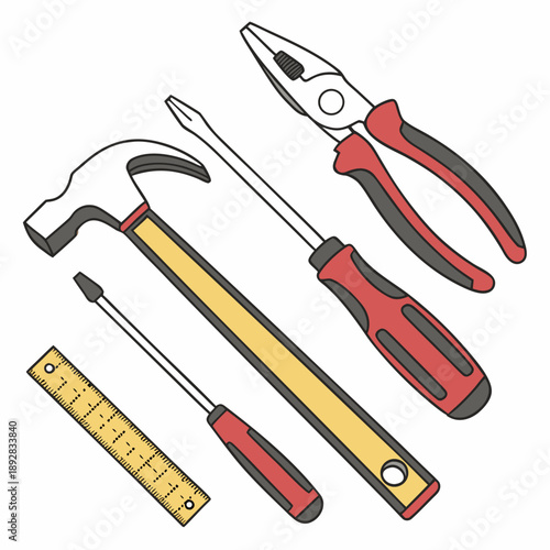 Essential diy tools Vector