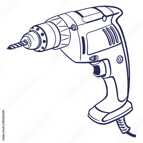 Electric drill Vector
