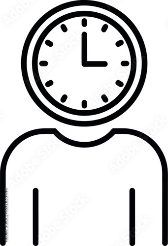 Person with clock head