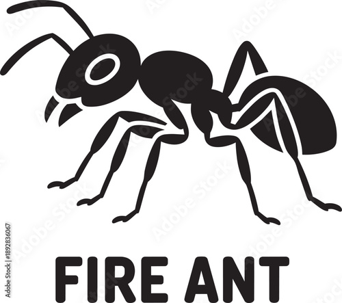 Fire ant icon flat vector illustration for apps and websites on transparent background