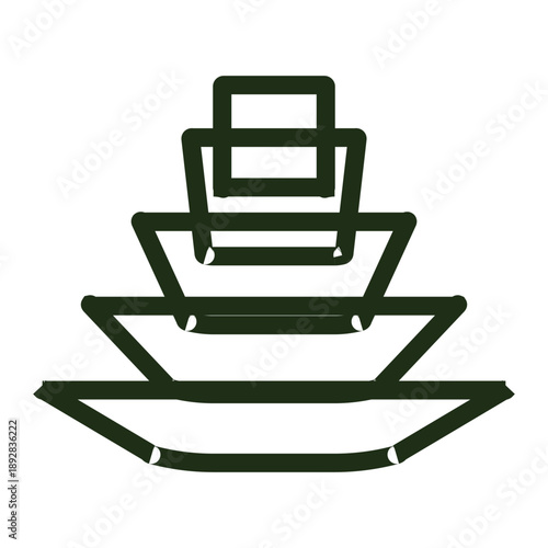 A 3d internet button featuring a metal shopping cart icon and a printer symbol for business service design isolated on a white background vector illustration.....