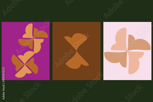 Vector illustration of a female hand holding a pink heart symbol for a Valentine's Day greeting card design featuring floral patterns and a love frame decoration