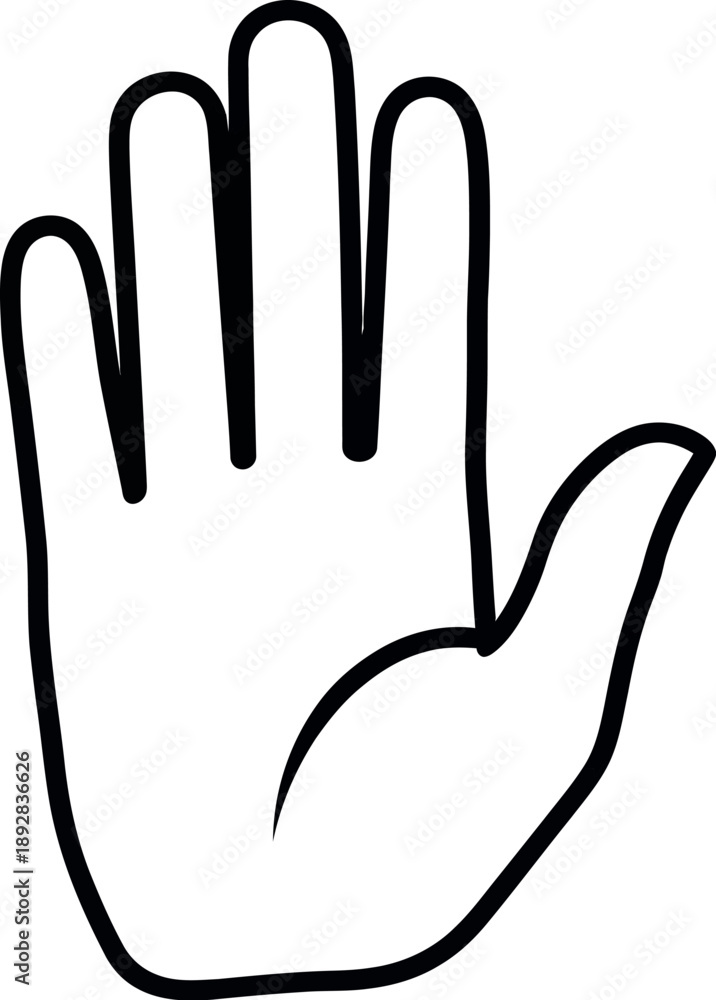 Obraz premium Hand silhouette illustration