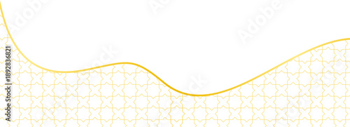 Luxury Gold Islamic Curved Footer with Geometric Pattern Design