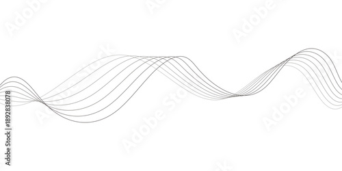 Abstract white smoke background with waves lines gradient and modern design elements