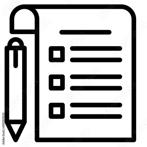 Voting ballot releated democracy, political process, ballots, candidates, debates, results, government, freedom, and civic participation icon in vector illustration	