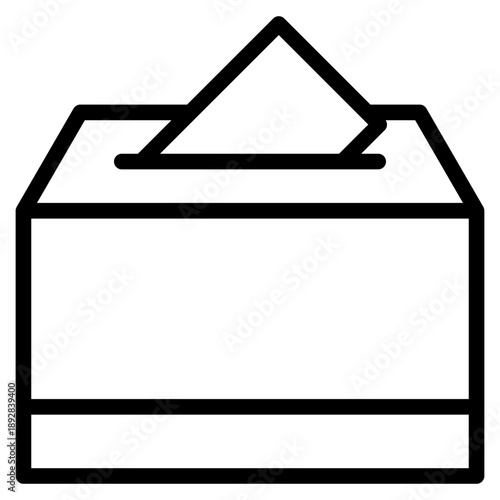 Vote releated democracy, political process, ballots, candidates, debates, results, government, freedom, and civic participation icon in vector illustration	
