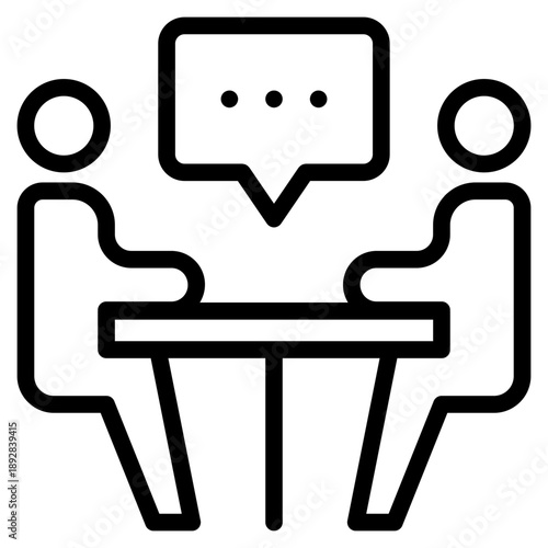 Meeting releated democracy, political process, ballots, candidates, debates, results, government, freedom, and civic participation icon in vector illustration	