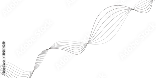 Abstract white smoke background with waves lines gradient and modern design elements