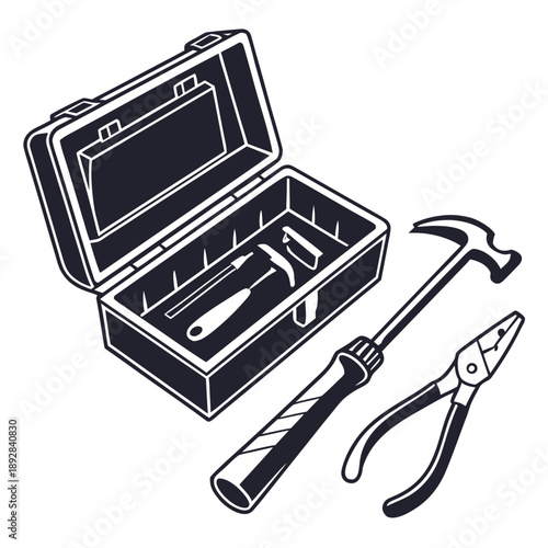 Tool kit with hammer and pliers
