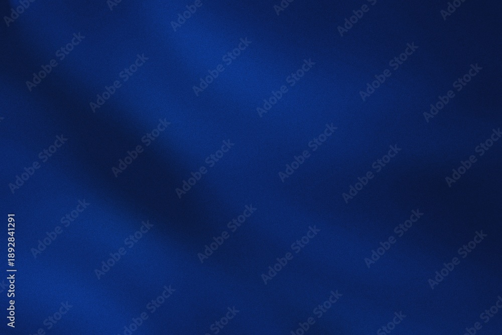 Fototapeta premium Deep dark blue grainy abstract gradient background with elegant noise texture.
