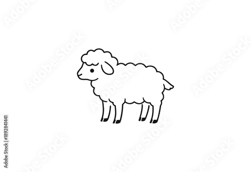 Simple Sheep icon Stock Illustrations