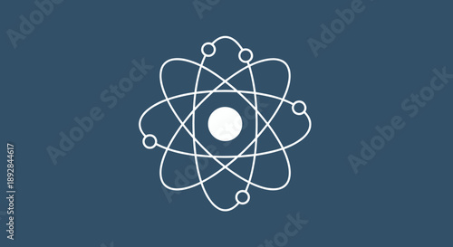 Atomic Structure Illustration with Electrons Orbiting Nucleus 4.