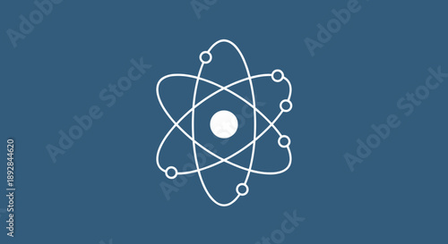 Atomic Structure Illustration with Electrons Orbiting Nucleus 3.