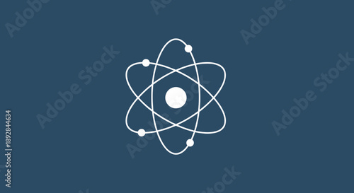 Atomic structure illustration with electrons orbiting nucleus 5.