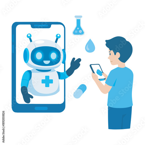 Medical Robot Assisting Child via Smartphone