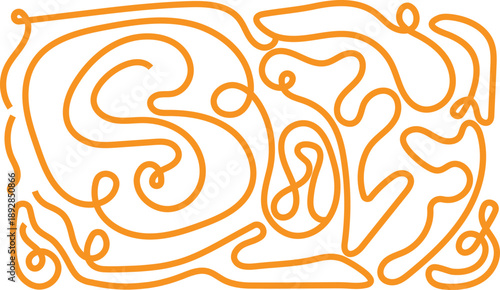 Wide abstract background with geometic doodle pasta