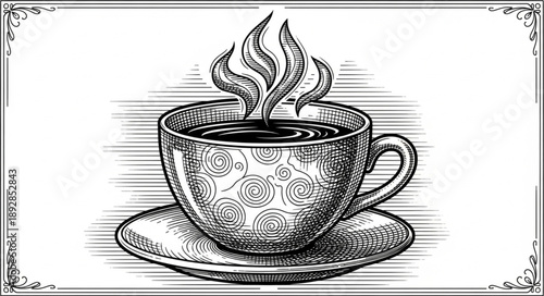cup of coffee with steam