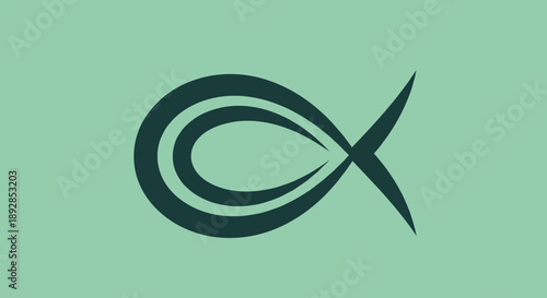 Christian Ichthys Fish Symbol Abstract Design.
